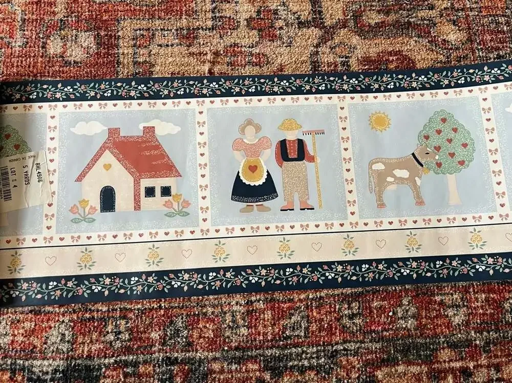 Vintage Country Farmhouse Wallpaper Border 10 Yards BHL4906